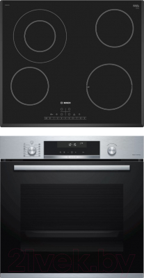 

Комплект встраиваемой техники Bosch, HBG578FS6R + PKF651FP1E