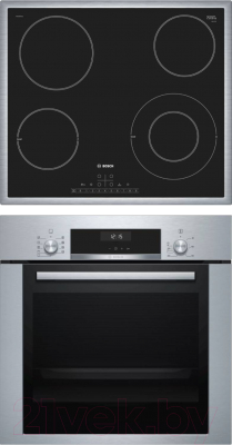 

Комплект встраиваемой техники Bosch, HBJ314ES0R + PKF645FP1