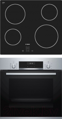 

Комплект встраиваемой техники Bosch, HBJ517FS0R + PKE611D17E