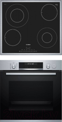 

Комплект встраиваемой техники Bosch, HRA5380S1 + PKG645FP1G
