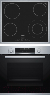 

Комплект встраиваемой техники Bosch, HBG538ES6R + PKF645FP1