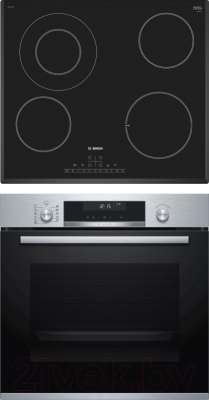 

Комплект встраиваемой техники Bosch, HBG538ES6R + PKF651FP1E
