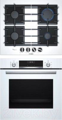 

Комплект встраиваемой техники Bosch, HBG537NW0R + PPP6A2B90R