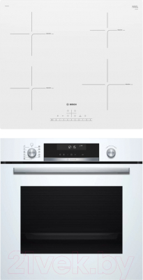 

Комплект встраиваемой техники Bosch, HBG538EW6R + PUE612FF1J