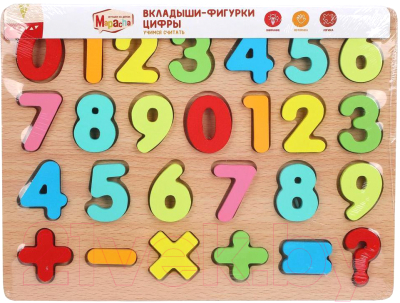 

Развивающая игрушка Mapacha, Вкладыши. Цифры. Учимся считать / 76761