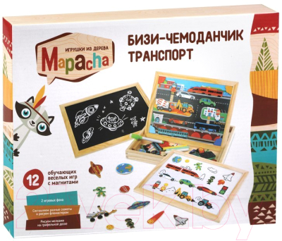 Развивающий игровой набор Mapacha Бизи-чемоданчик. Транспорт / 76841