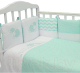 Миниатюра изображения товара Бортик в кроватку Топотушки Долли / 170/7 (бирюзовый)