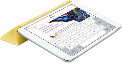 Чехол для планшета Apple iPad mini Smart Cover MF063ZM/A (желтый) - в раскрытом виде