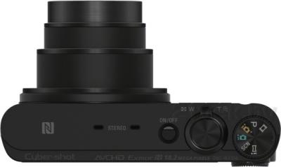 Компактный фотоаппарат Sony Cyber-shot DSC-WX350 (черный) - вид сверху