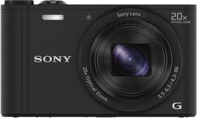 Компактный фотоаппарат Sony Cyber-shot DSC-WX350 (черный) - вид спереди