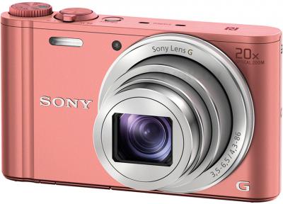 Компактный фотоаппарат Sony Cyber-shot DSC-WX350 (розовый) - общий вид