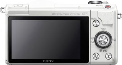 Беззеркальный фотоаппарат Sony Alpha ILCE-5000L (белый) - вид сзади