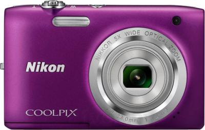 Компактный фотоаппарат Nikon Coolpix S2800 (Purple) - вид спереди