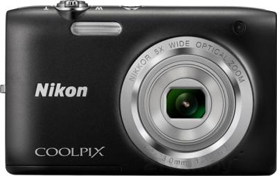 Компактный фотоаппарат Nikon Coolpix S2800 (Black) - вид спереди