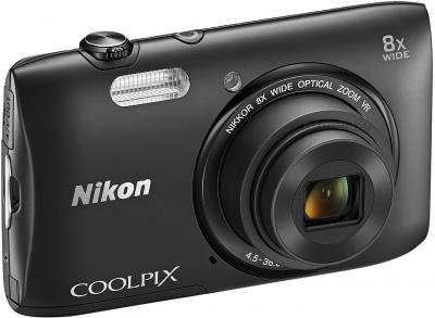 Компактный фотоаппарат Nikon Coolpix S3600 (черный) - общий вид