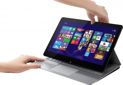 Ноутбук Sony Vaio Fit 13A (SVF13N2J2RS) - переход в планшетный вид