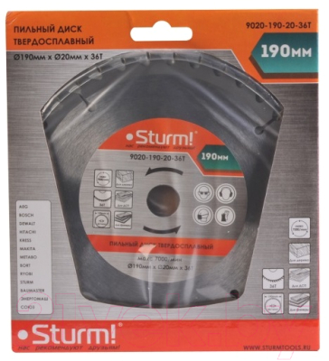 Пильный диск Sturm! 9020-190-20-36T