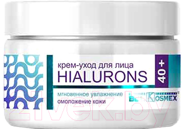 Крем для лица BelKosmex Hialurons 40+ уход мгновенное увлажнение омоложение кожи (48г)