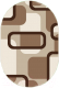 Коврик Витебские ковры Эспрессо овал f1347z7 (0.8x1.5) - 