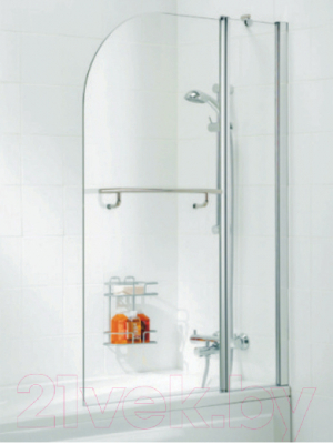 Стеклянная шторка для ванны Saniteco EU8803 (прозрачное стекло)