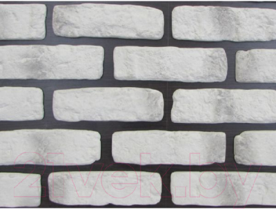 Декоративный камень бетонный РуБелЭко Кирпич Средневековый КС-013 (белый с тонировкой)