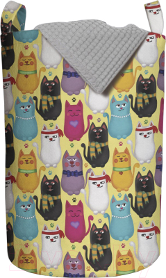 

Корзина для белья JoyArty, Стильные котики / gaba_10074R_L