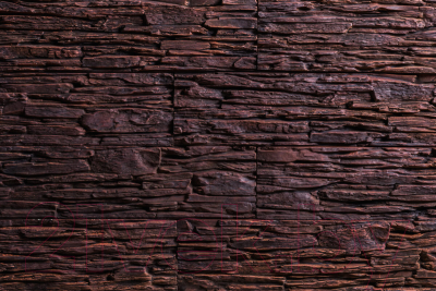 Декоративный камень бетонный РуБелЭко Сланец СЛ-005 (темно-красный)