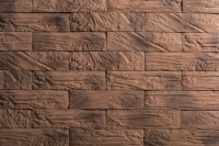 Декоративный камень бетонный РуБелЭко Кирпич древесный КД-003 (коричневый с тонировкой) - 
