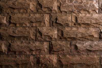 Декоративный камень бетонный РуБелЭко Скала СК-004 (коричневый с травлением)