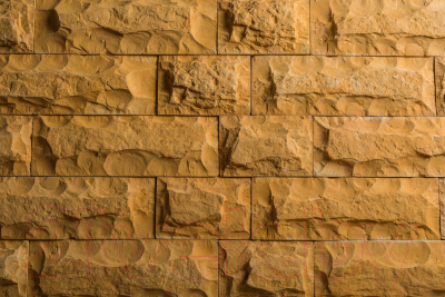Декоративный камень бетонный РуБелЭко Скала СК-002 (слоновая кость с оранжевым травлением)