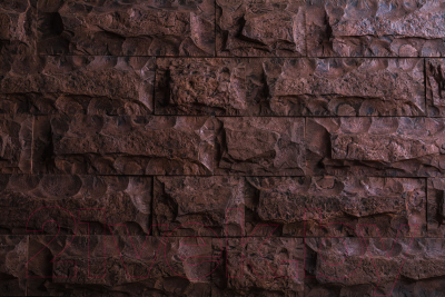 Декоративный камень бетонный РуБелЭко Скала СК-003 (красный с травлением)