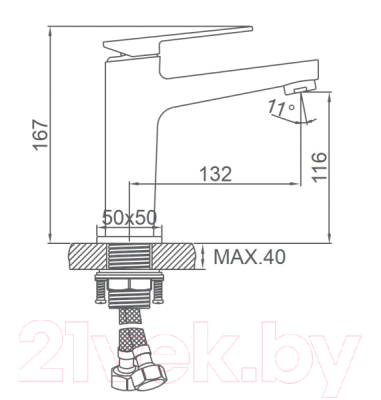 Смеситель Ledeme L1078B (черный)