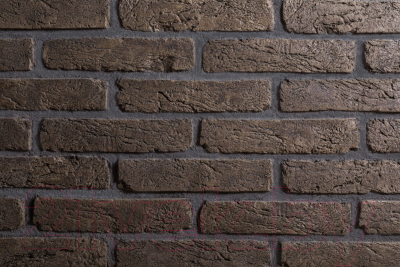 Декоративный камень бетонный РуБелЭко Древний кирпич ДК-005 (черный с травлением)