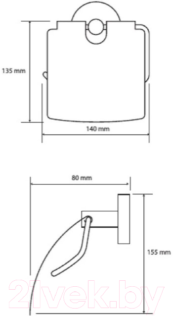 Держатель для туалетной бумаги Bemeta Graphit 156112012