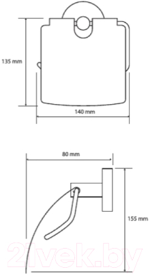 Держатель для туалетной бумаги Bemeta Graphit 156112012