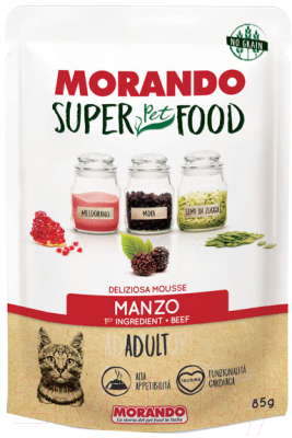 Влажный корм для кошек Morando Super Pet Food Adult Beef (85г)