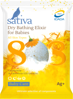 Средство для купания Sativa Baby Care сухой эликсир с ромашкой и календулой №808 (15г) - 