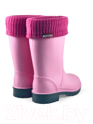 Резиновые сапоги детские Alisa Line Win 801 утепленные (р-р 30-31, розовый)