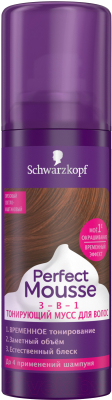 

Краска-мусс для волос Perfect Mousse, Шатен, 3-в-1