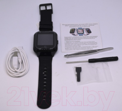 Умные часы детские Wonlex KT11 (черный)