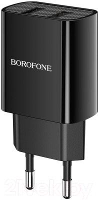 Зарядное устройство сетевое Borofone BA53A + кабель AM-8pin Lightning / 6931474739155 (черный)