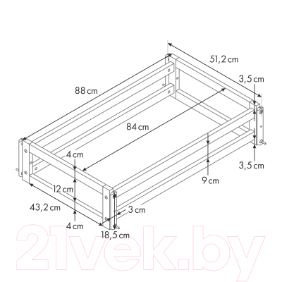 Маятниковый механизм для кроватки Polini Kids Simple 340 / 0003107.1-04 (белый)