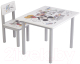 Комплект мебели с детским столом Polini Kids Disney Baby 105 S Микки Маус / 0003100 (белый/серый) - 