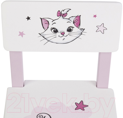 Комплект мебели с детским столом Polini Kids Disney Baby 105 S Кошка Мари / 0003097 (белый/розовый)
