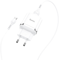Зарядное устройство сетевое Hoco N3 + кабель AM-microBM / 6931474729378 (белый) - 
