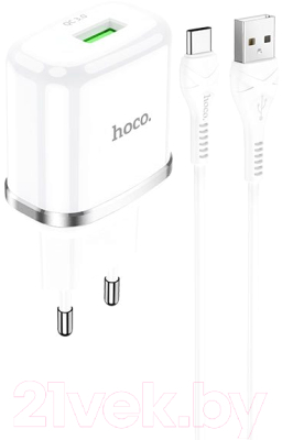 Зарядное устройство сетевое Hoco N3 + кабель AM-Type-C / 6931474729392 (белый)