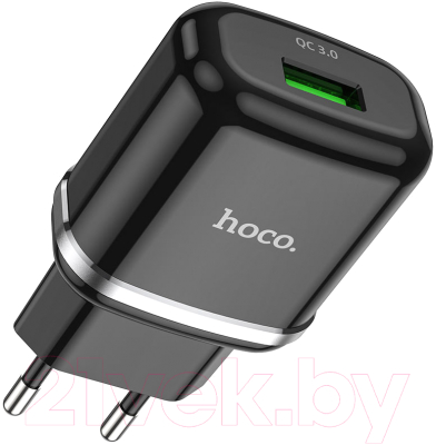 Зарядное устройство сетевое Hoco N3 + кабель AM-Type-C / 6931474729385 (черный)