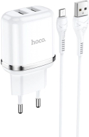 Зарядное устройство сетевое Hoco N4 + кабель AM-microBM / 6931474731043 (белый) - 