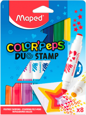 Фломастер-штамп Maped Color Peps Duo Stamps / 846808 (8шт)