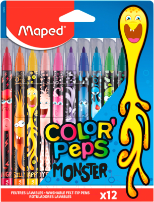 Фломастеры Maped Color Peps Monster / 845400 (12шт)